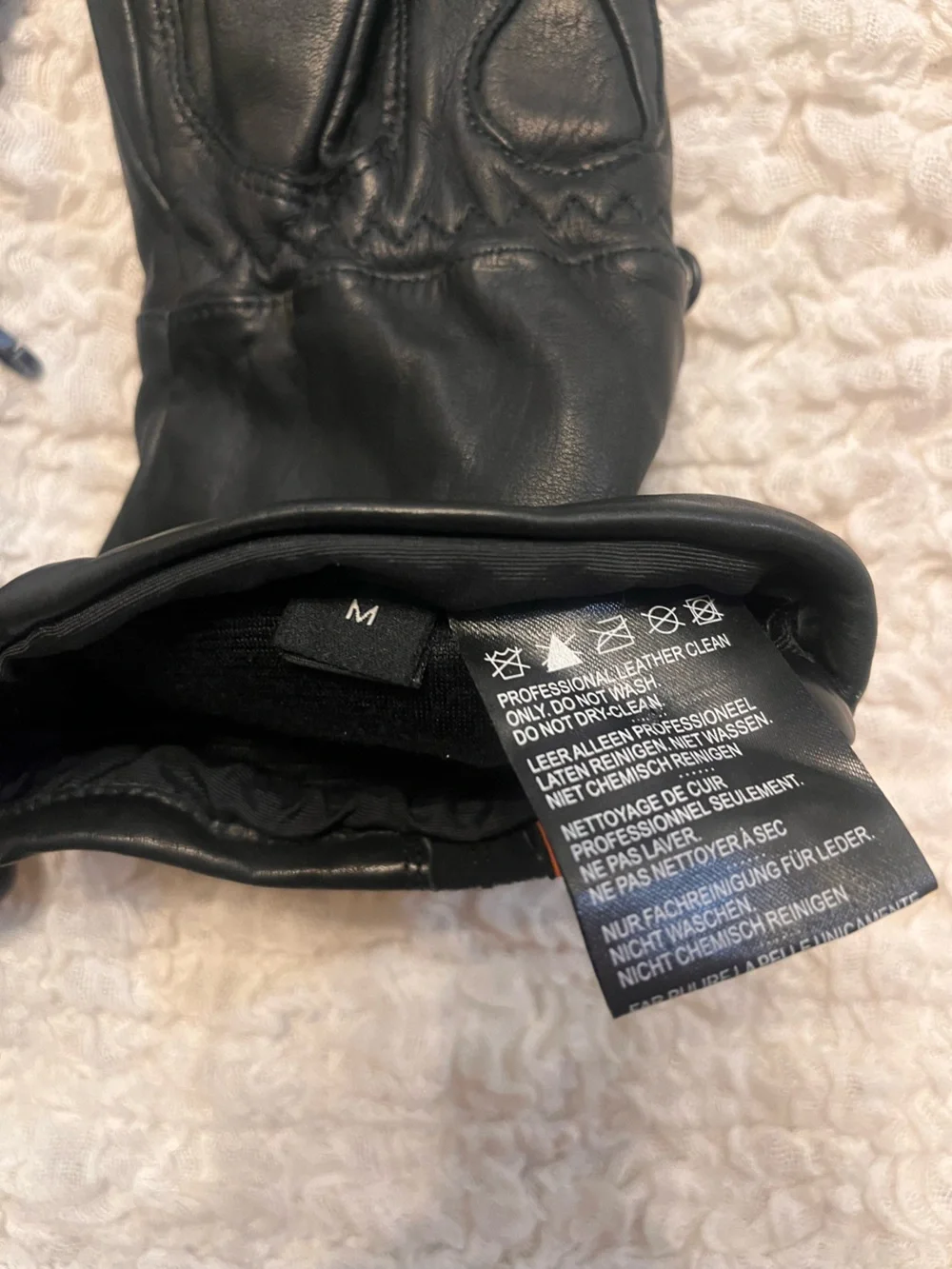 Harley-Davidson Gage Gauntlet Black Leather Riding Gloves - Picture 3 of 6